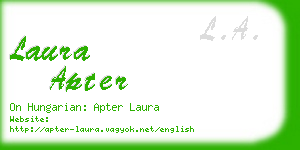 laura apter business card